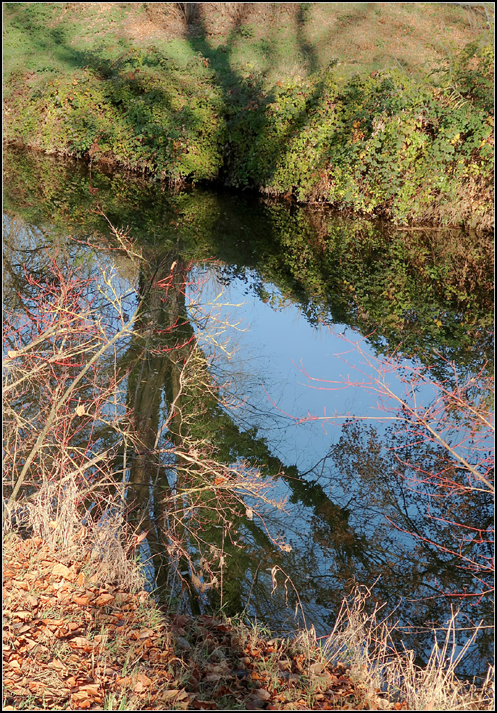 Schatten und Spiegelung -

... von Bäumen in der Rems zwischen Waiblingen und Beinstein.

26.11.2019 (M)