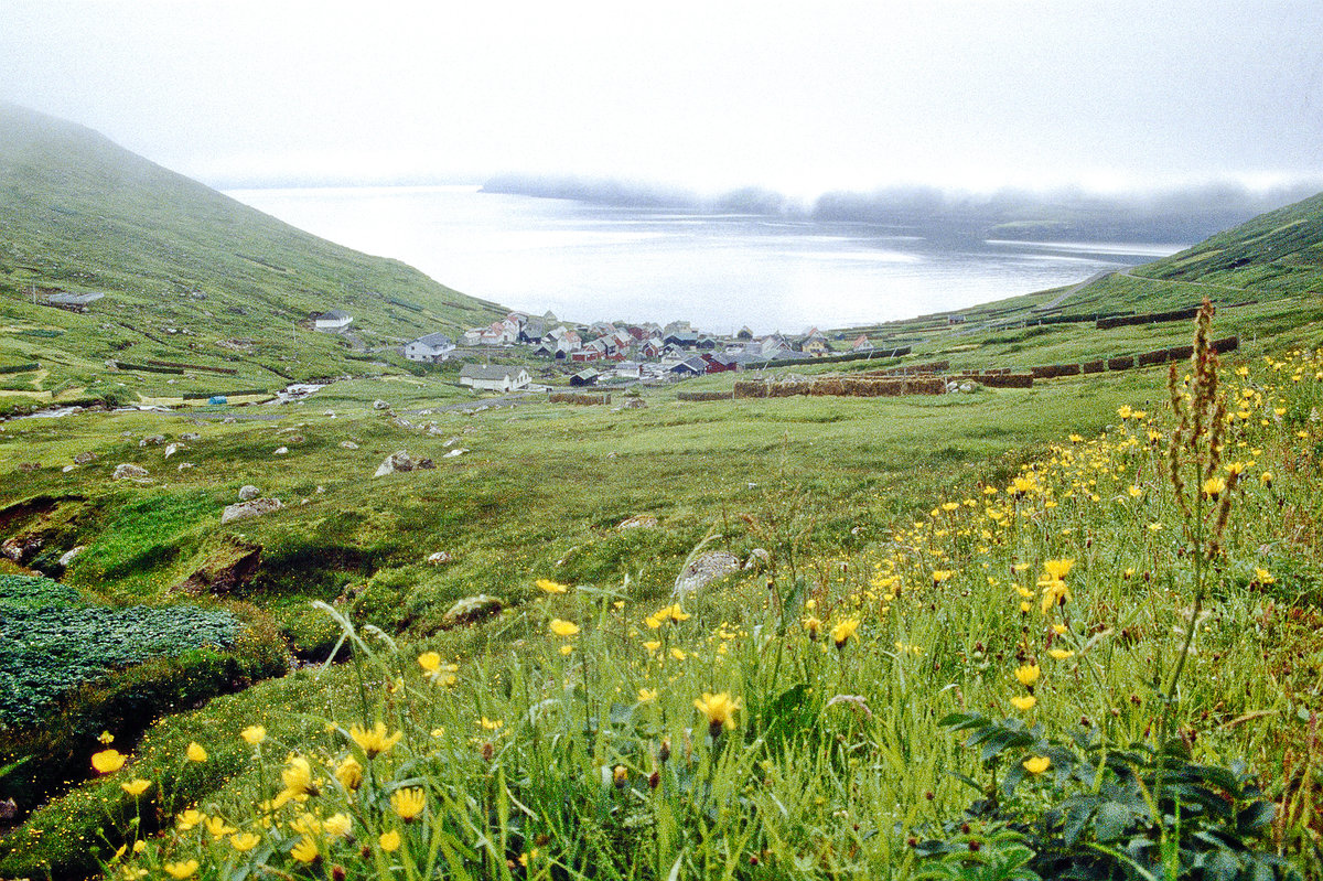 Signatur auf Streymoy - Färöer. Bild vom Dia. Aufnahme: Juli 1995.