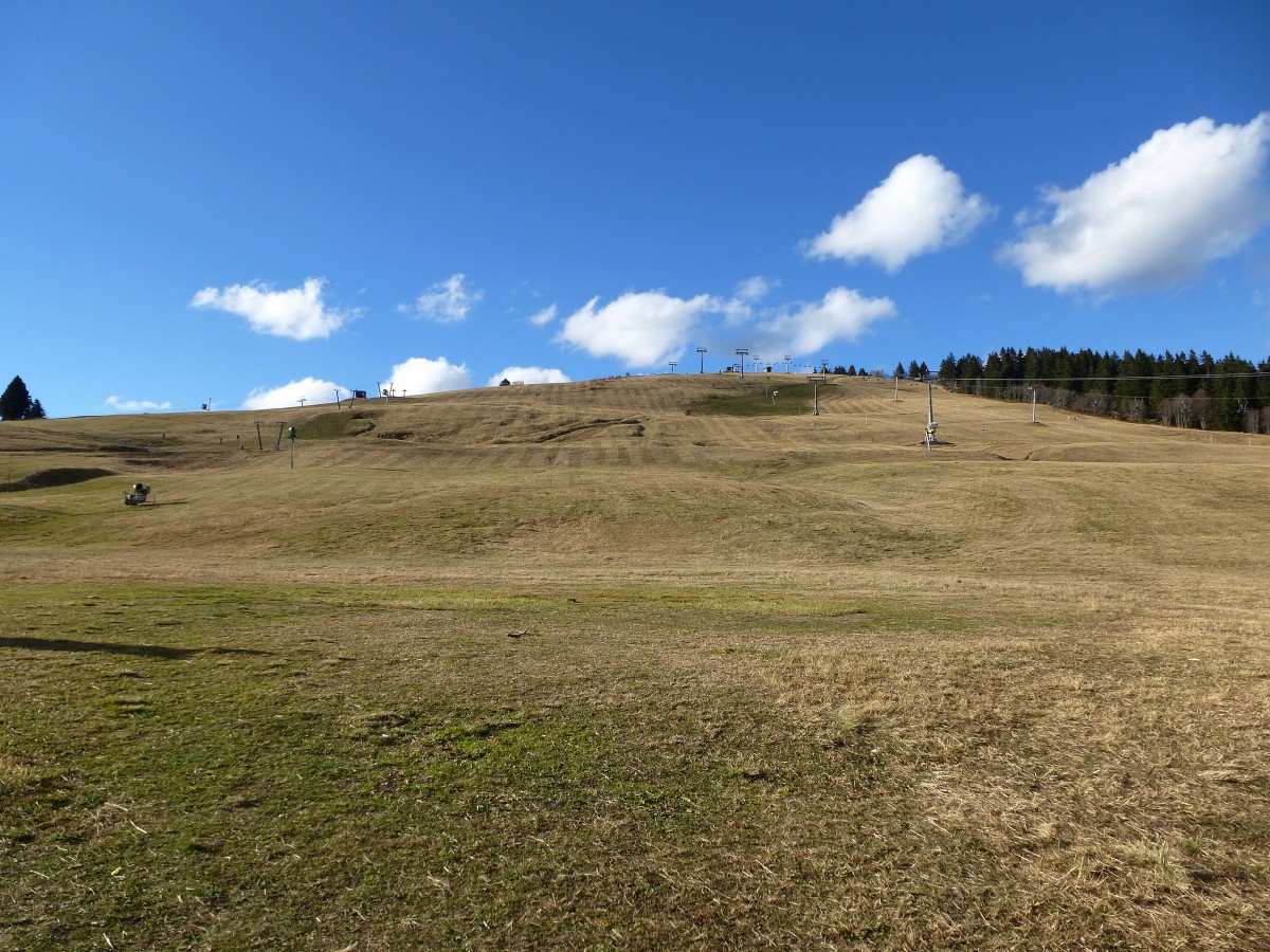 Skihnge am Feldberg im Schwarzwald, noch schneefrei am 05.November 2015 