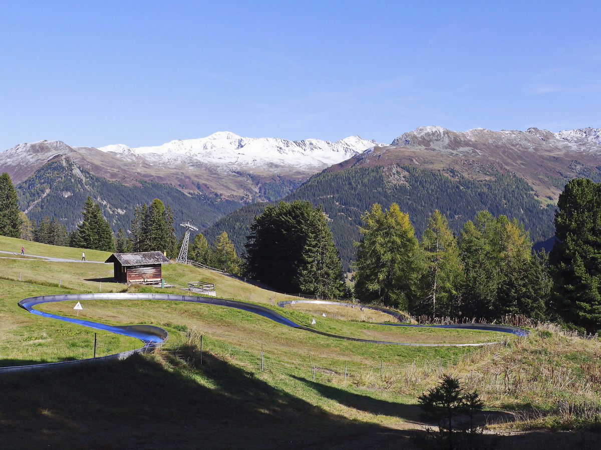 Sommerrodelbahn auf der Schatzalp bei Davos am 11. Oktober 2019.