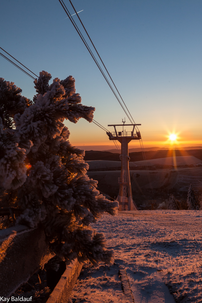 Sonnenaufgang aauf dem Fichtelberg, 29.11.16