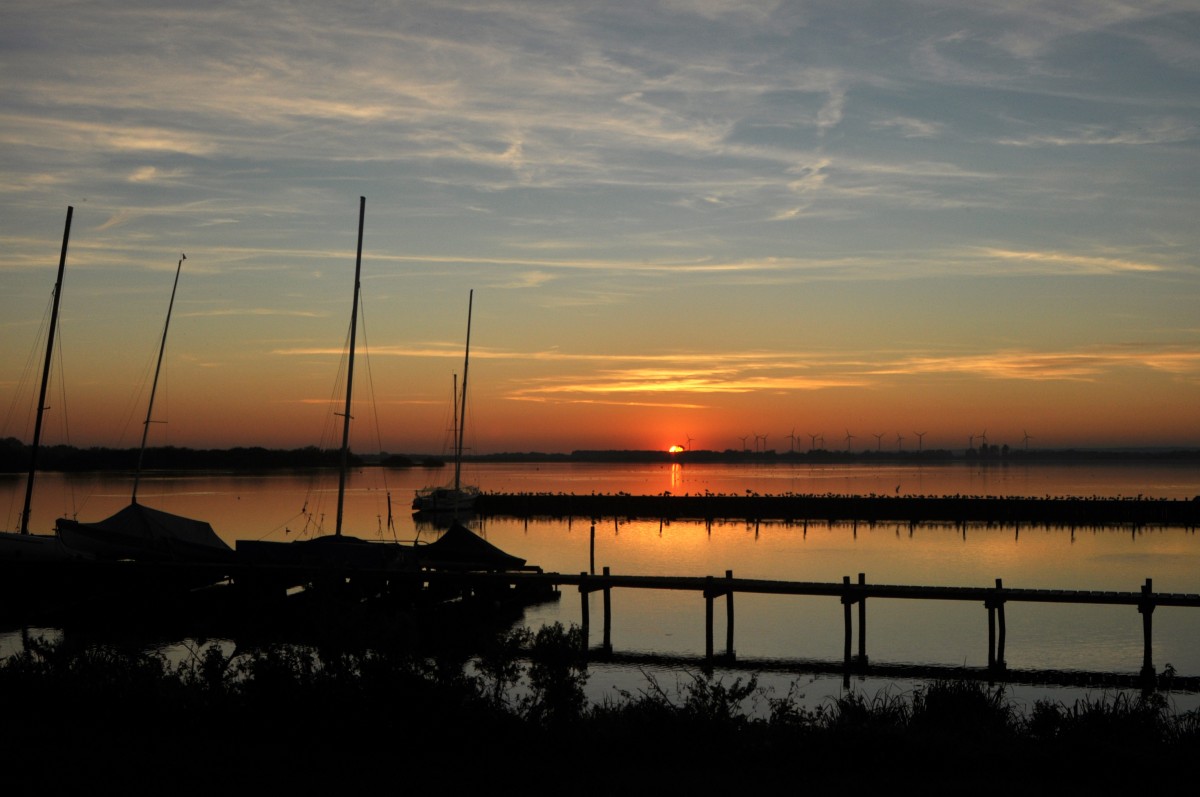 Sonnenuntergang am Dümmer vor Hüde am 29.09.11.