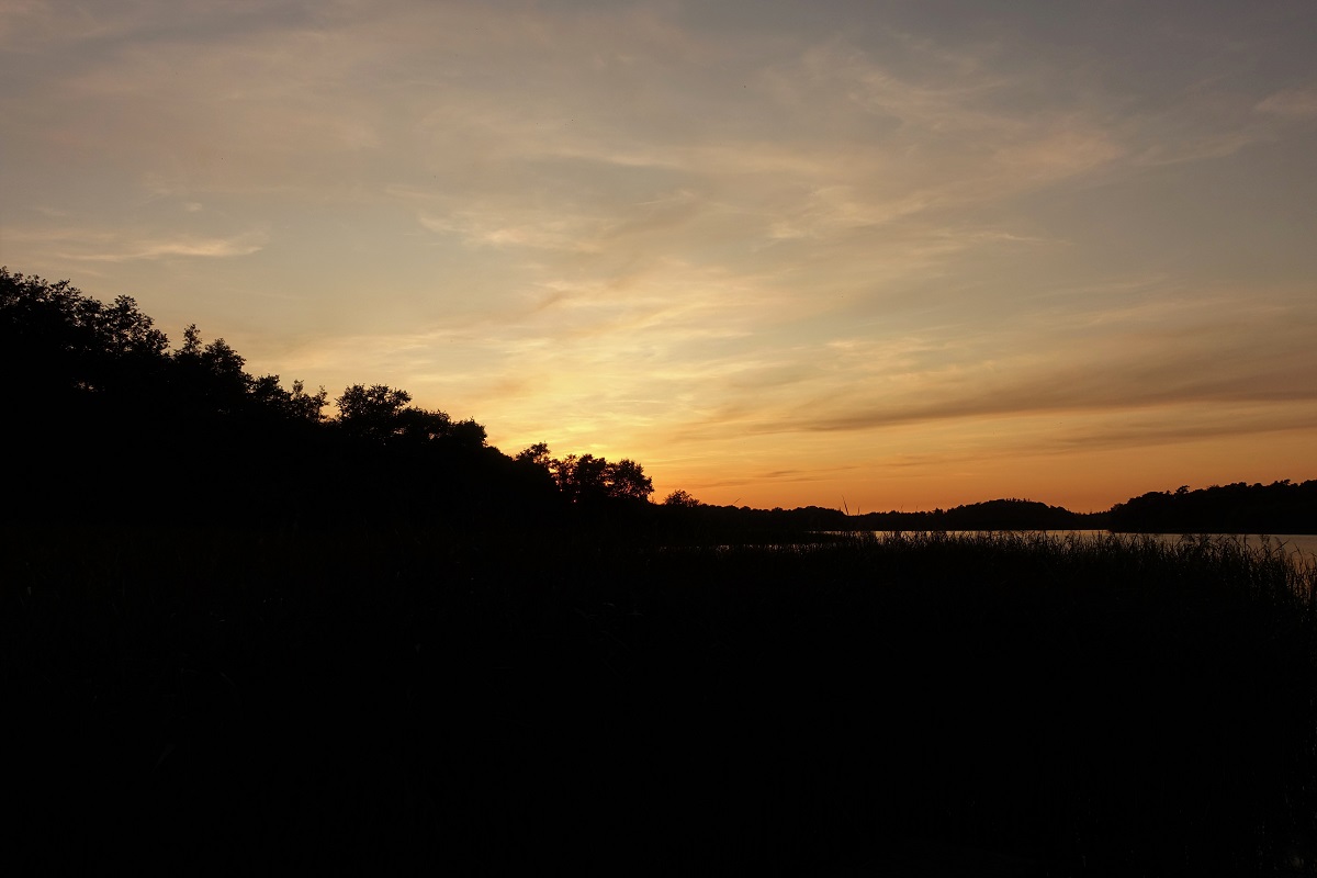 Sonnenuntergang am Schaalsee, Foto vom 23.8.2019