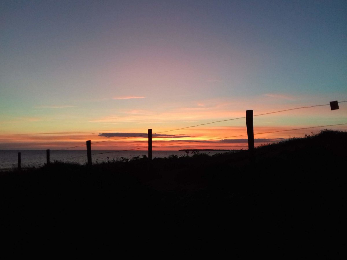 Sonnenuntergang am Strand von Barbatre, Ile de Noirmoutier, Vendée, Frankreich am 10.09.2019.
