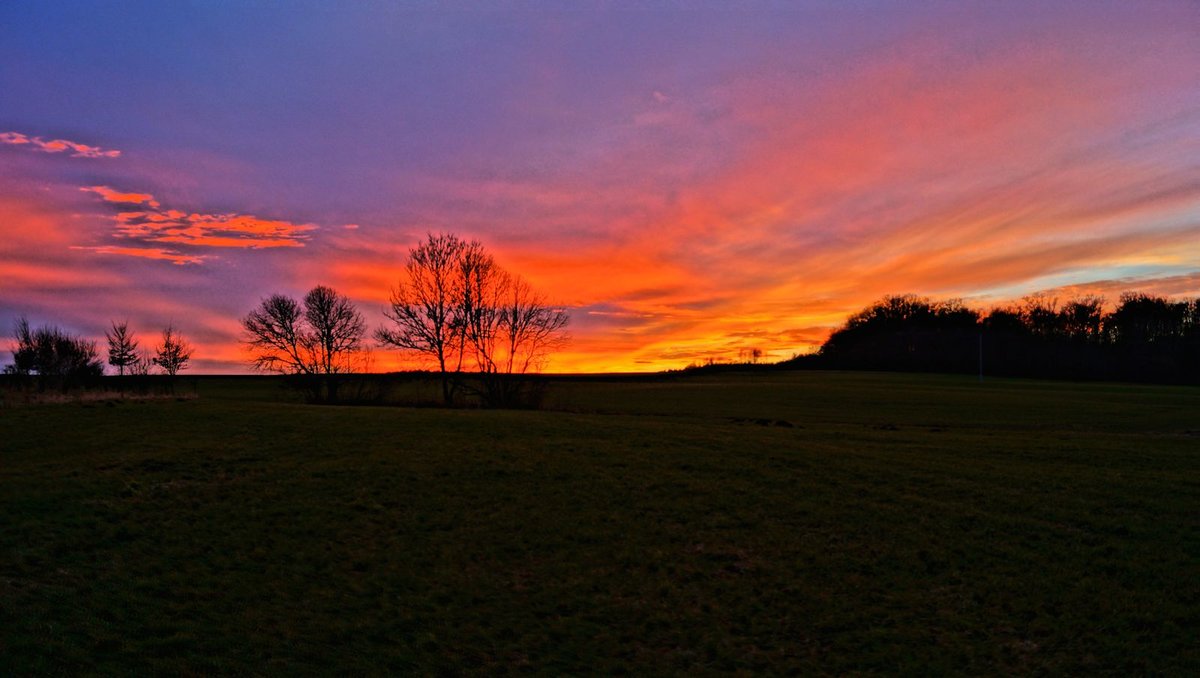 Sonnenuntergang bei Grafing (Landkreis Ebersberg) (26.02.2017)