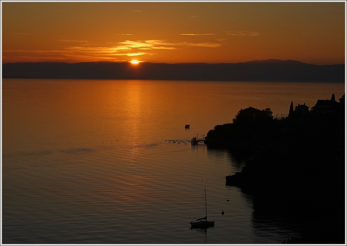 Sonnenuntergang II am Genfersee 
(16.10.2017)