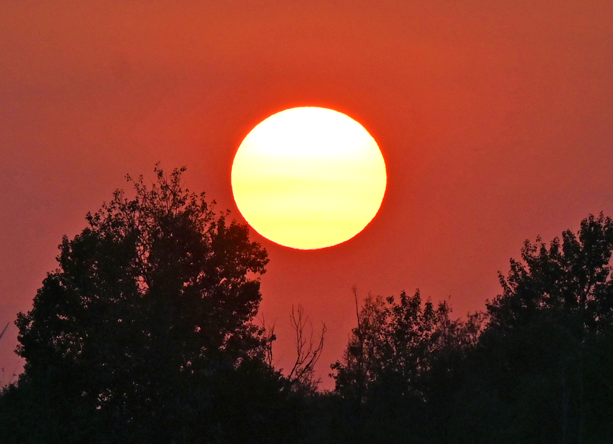 Sonnenuntergang über der Eifel am 31.08.2022