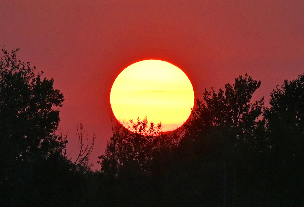 Sonnenuntergang über der Eifel am 31.08.2022