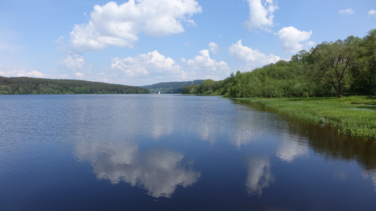 Stausee Lipno, Teil der Moldau-Kaskade, Okres Český Krumlov (26.05.2019)