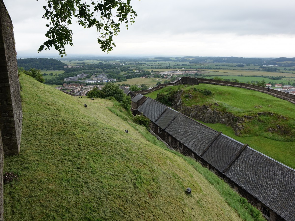 Stirling, Aussicht von der Burg (04.07.2015)