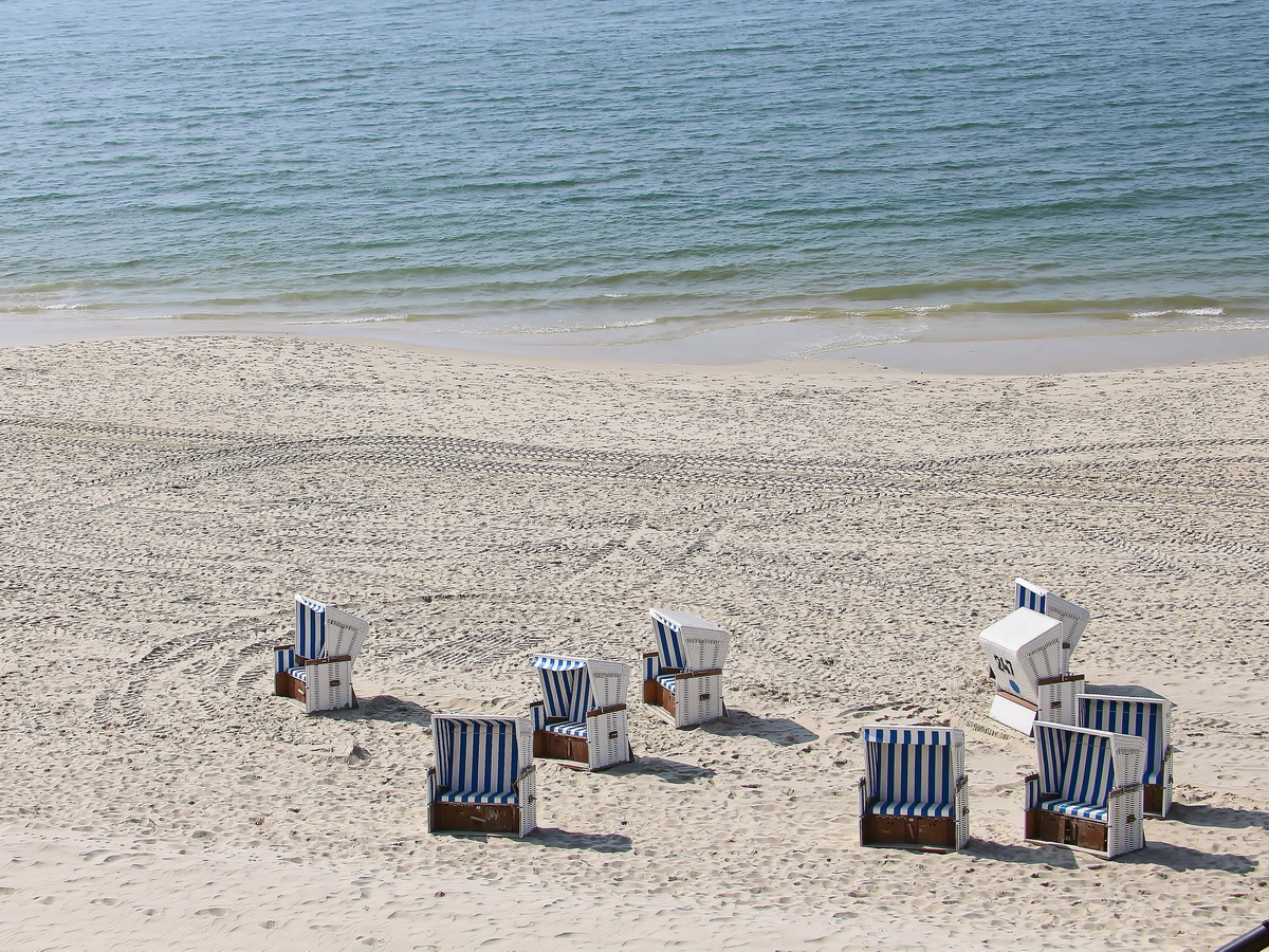 Strandbereich bei Wenningstedt im Bereich des Roten Kliff am 20. April 2018.