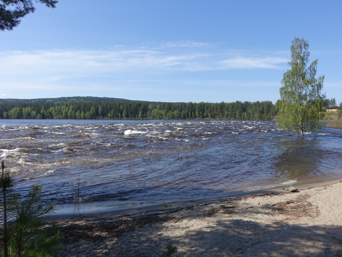 Stromschnellen der Glomma bei Elverum, Innlandet (22.05.2023)