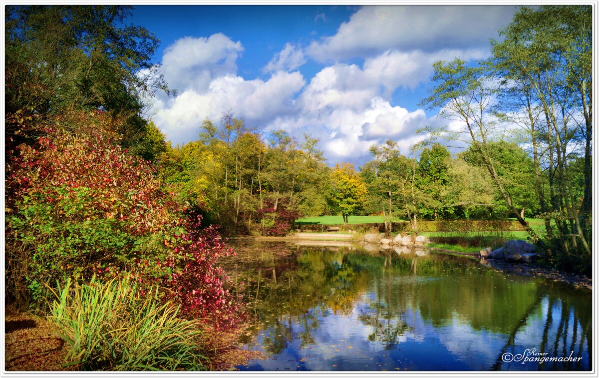 Südpark Schneverdingen in der Lüneburger Heide. Mitte Oktober 2022. Der Herbst in seinen schönsten Farben.