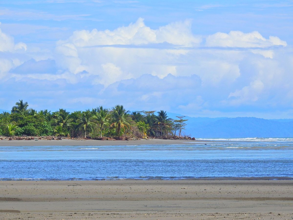 Tortuga Beach, Punta Mala, Ojochal, Südwest Costa Rica im August 2016. Ich wollte Schnorcheln gehen als mich ein Einheimischer darauf hinwies, dass in der Flussmündung Krokodile und im Mündungsbereich auch viele Haie unterwegs sind. Ich habe es dann lieber gelassen. :-)