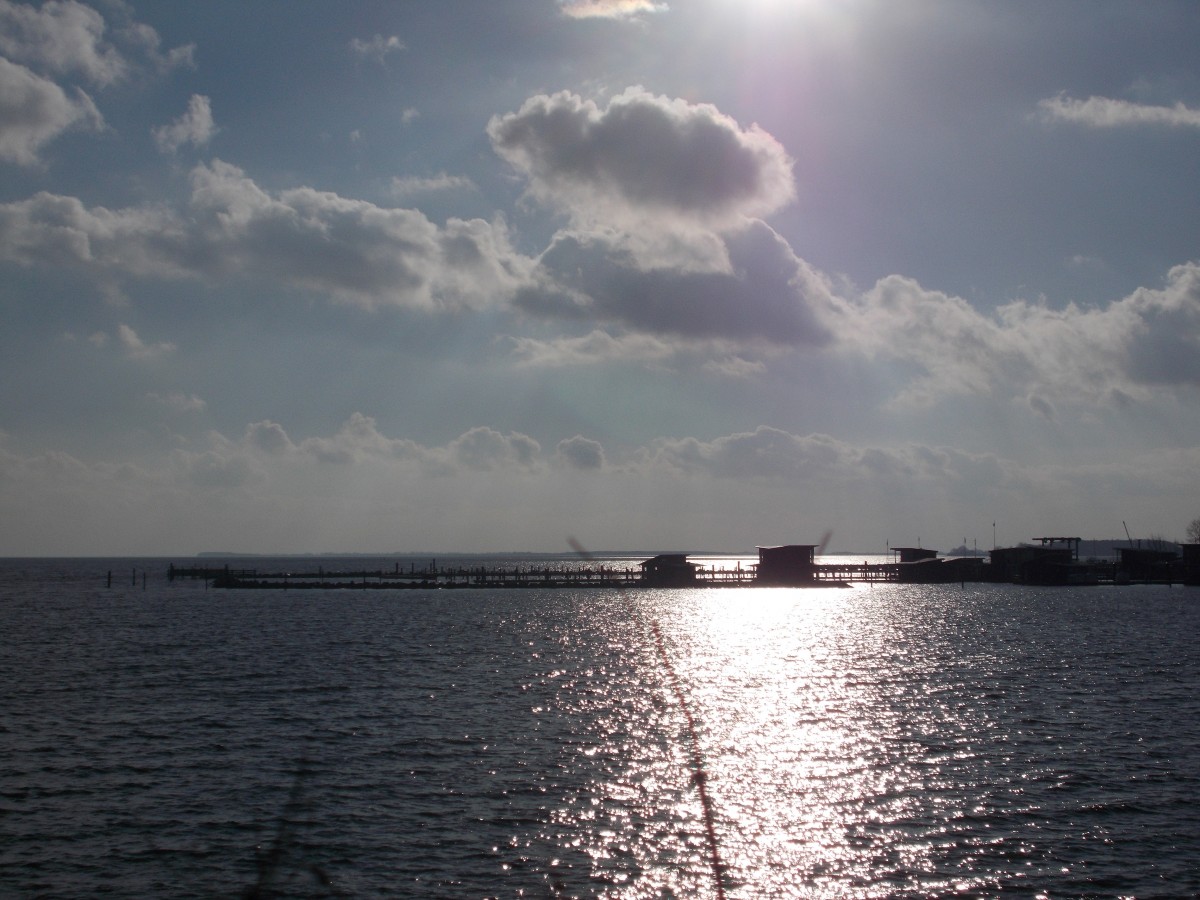 Über den Bodden zum Lauterbacher Seglerhafen am 22.Februar 2015.