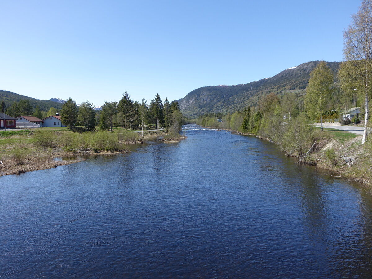 Uvdalsae Fluss bei Uvdal, Viken (30.05.2023)