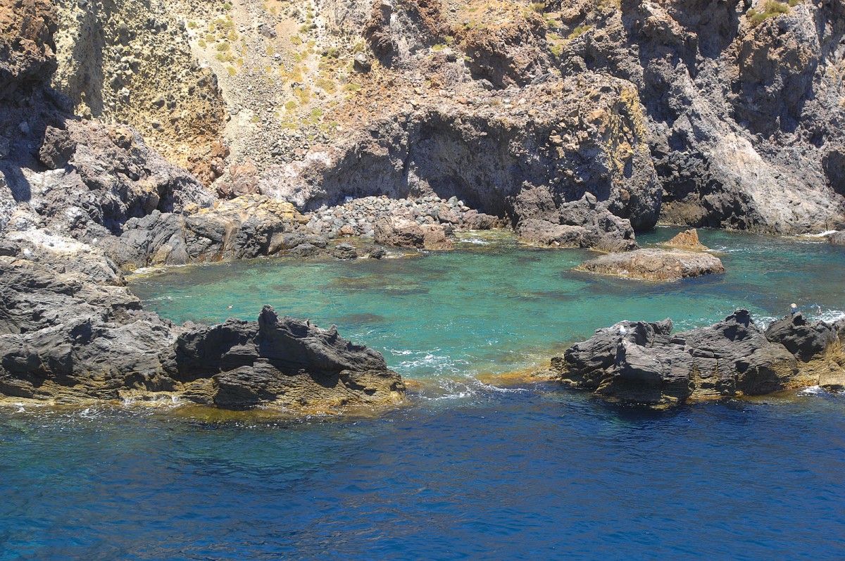 Von der Südseite der Insel Lipari. Aufnahmedatum: 2. Juli 2013.