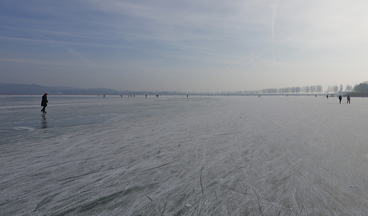 Winter 2016/17 und ein Teil des Gnadensees ist wieder zugefroren (28.01.2017).