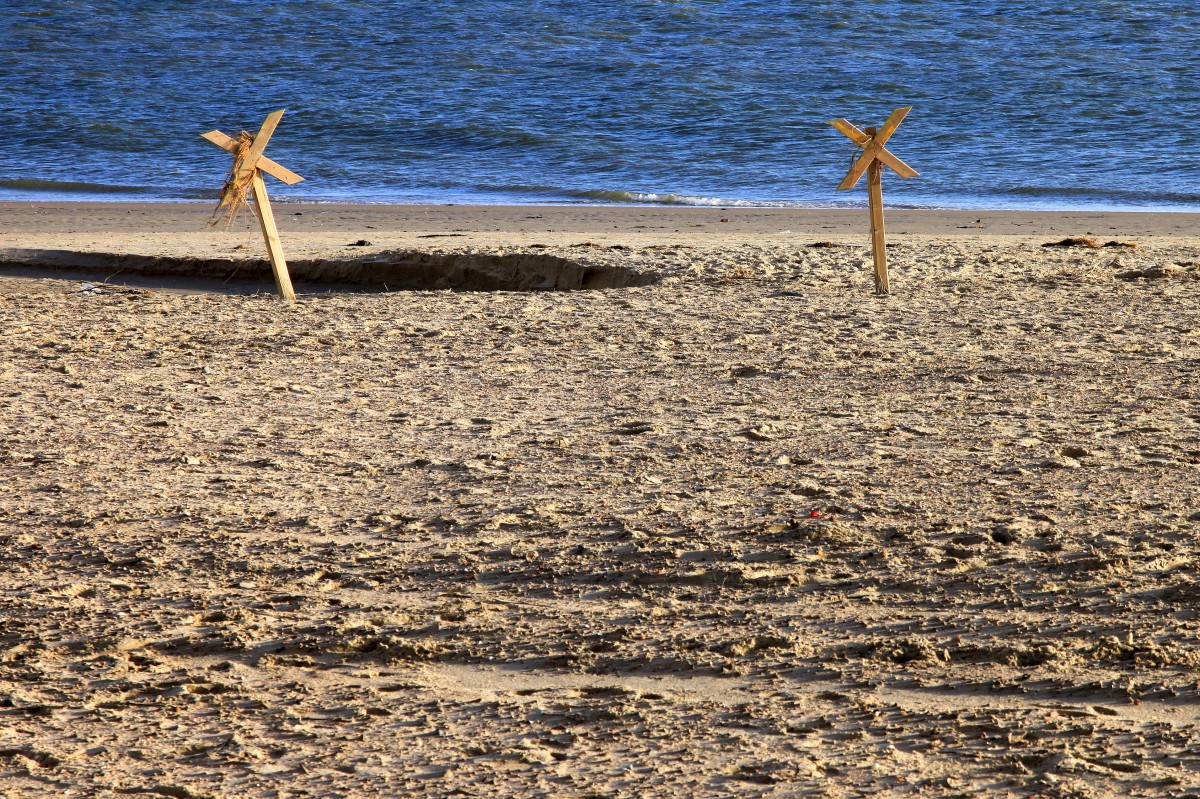 Winterliches Stilleben am Strand von Wyk auf Föhr am 29.12.2013