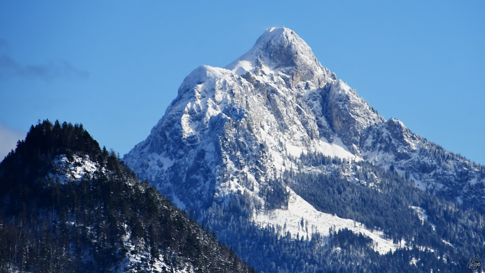 Blick in die Berge hinter Pfronten-Steinach. (November 2023)