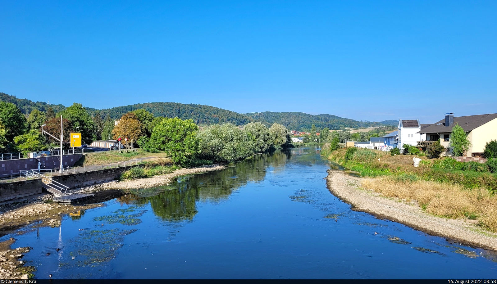 Die Werra in Witzenhausen mit Blick auf den Kaufunger Wald.

🕓 16.8.2022 | 8:58 Uhr