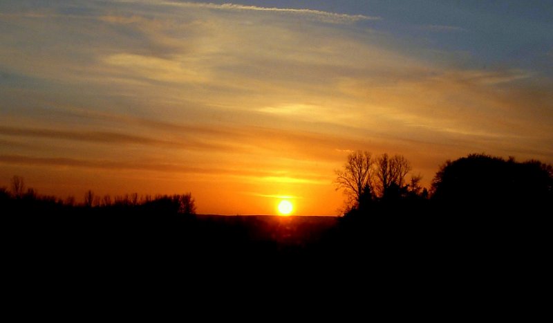 Abenddmmerung ber der Hohen Mark bei Haltern am See. 14.01.2007