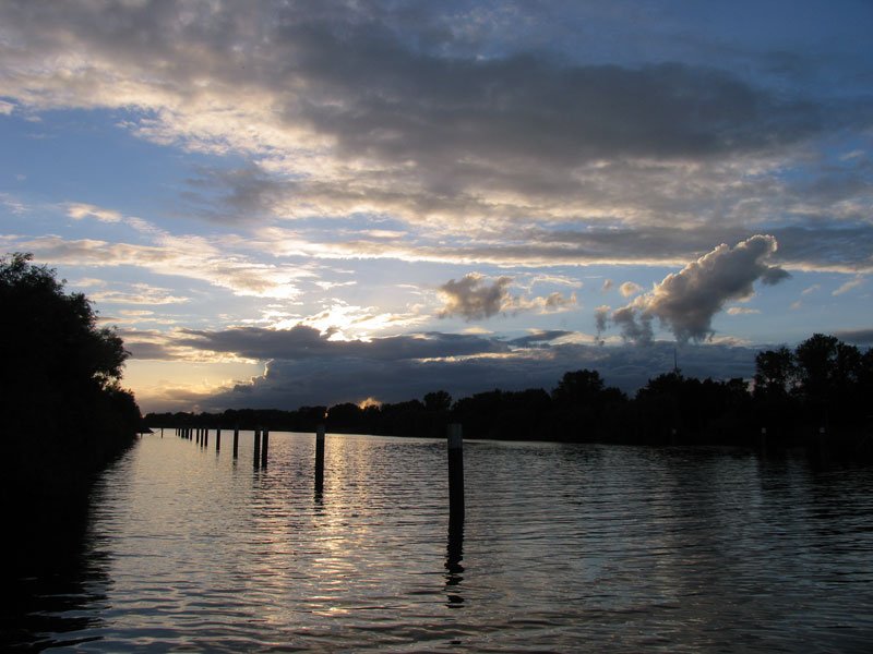 Abendstimmung an der Elbe bei Geesthacht (1); 20.07.2008