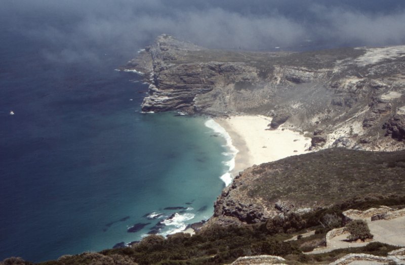 Am Kap der guten Hoffnung in Sdafrika 2001. Der Zielpunkt einer Reise durch das sdliche Afrika, von Harare in Zimbabwe bis Kapstadt in Sdafrika.