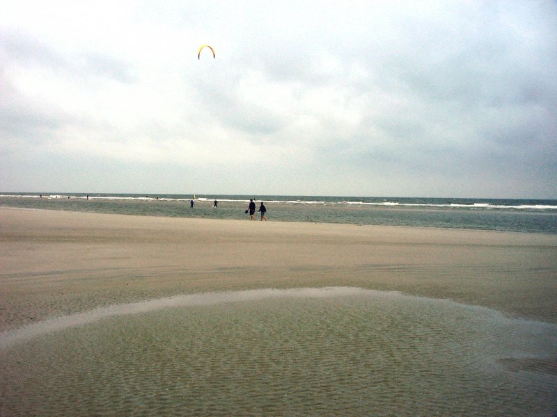 Am Sandstrand bei St. Peter-Ording bei trben Sommerwetter, 2003