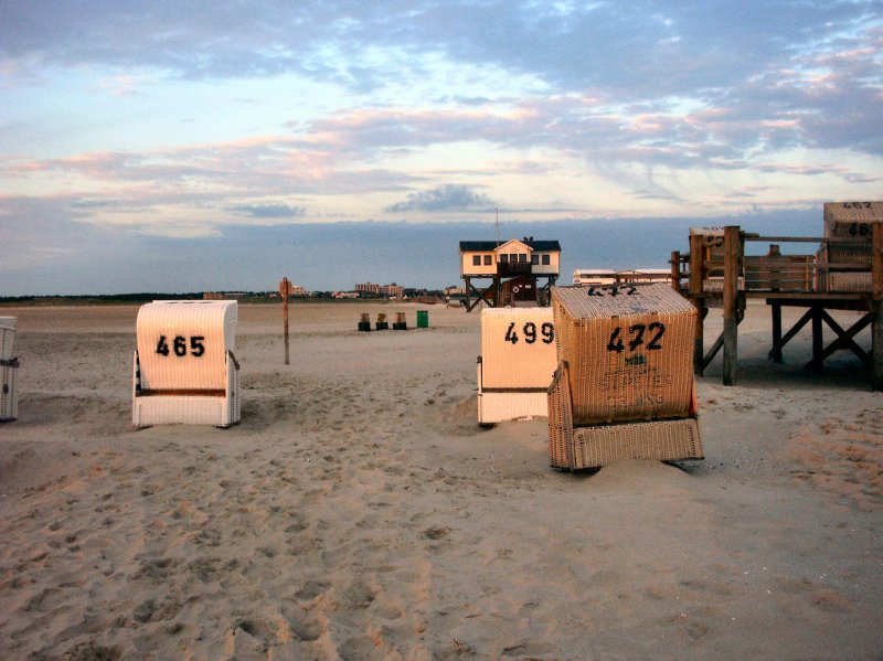 Am Strand von St. Peter-Ording im Juli 2007