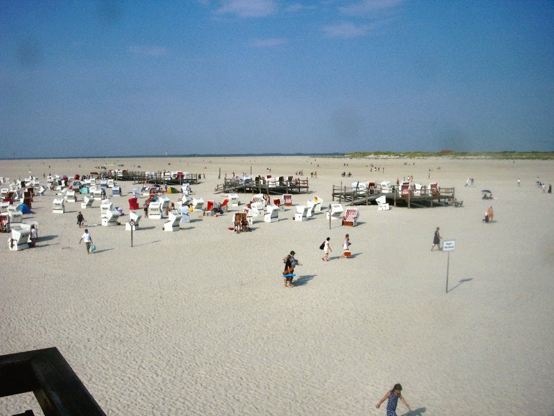 Am Strand von St. Peter-Ording, Sommer 2003