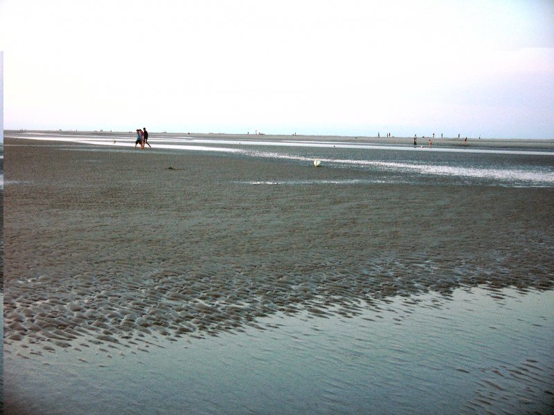 Am Strand von St. Peter-Ording, Sommerabend 2003