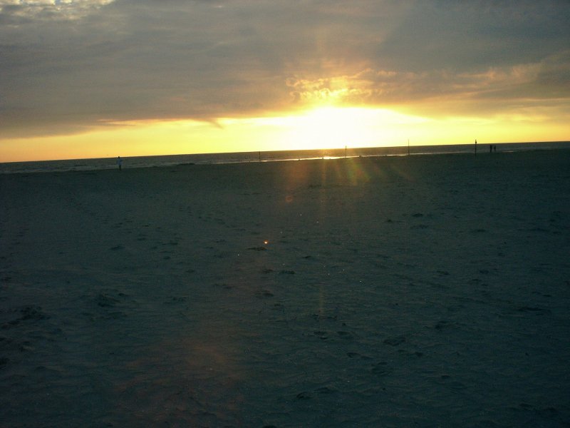 Am Strand von St. Peter-Ording, Sonnenuntergang - Sommer 2003