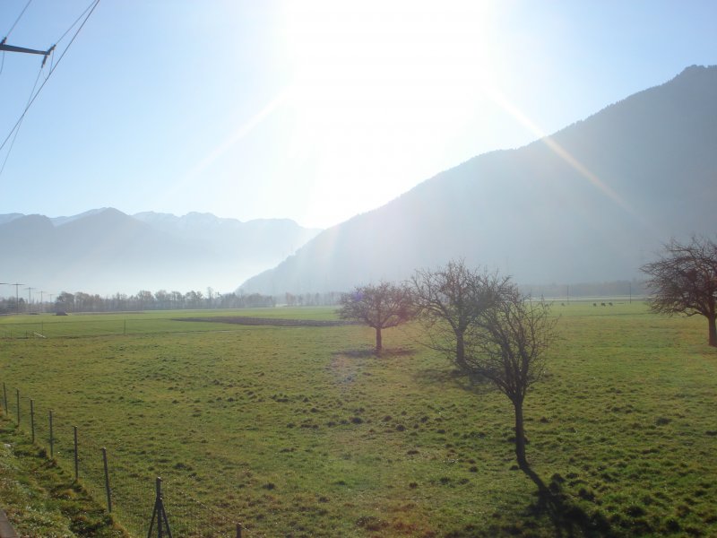 Berge in der Schweiz Richtung Buchs (SG)