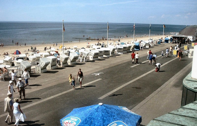 Betrien auf Strandpromenade und am Strand von Westerland,SYLT