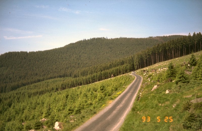 Blick auf die Brockenstrasse, dig. Dia von 1993