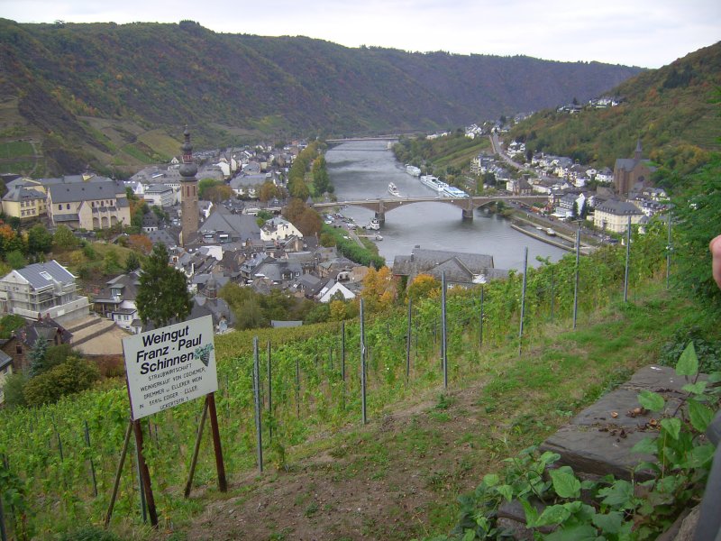 Blick auf Cochem an der Mosel. Aufgenommen im September 2007 von der Reichsburg.