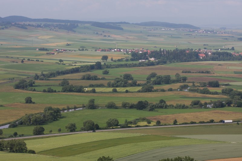 Blick auf die Donau zwischen Gutmadingen un Neudingen vom Wartenberg aus aufgenommen am 04.07.2009