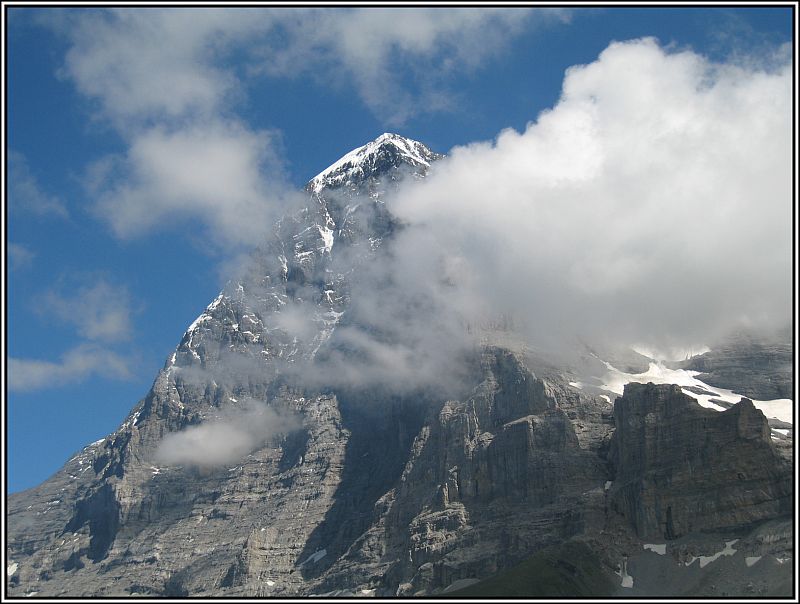 Blick auf den Eiger von der Kleinen Scheidegg aus. (24.07.2008)