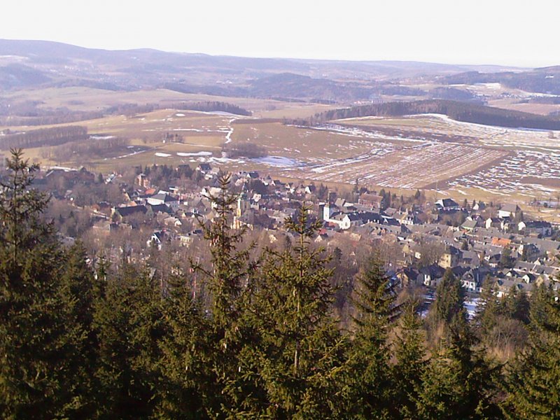 Blick auf Scheibenberg im Januar 2008.