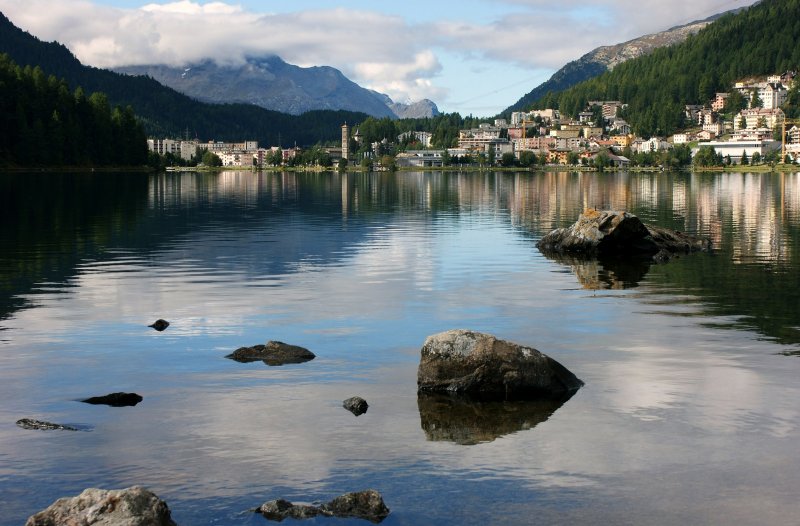 Blick auf St. Moritz.
(September 2009)