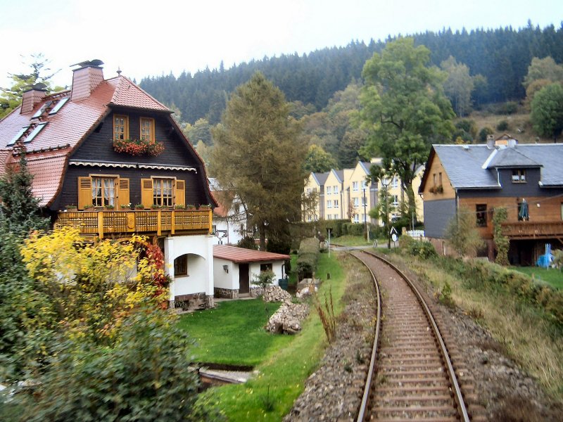 Blick auf Sttzerbach aus der Rennsteigbahn, Oktober 2005