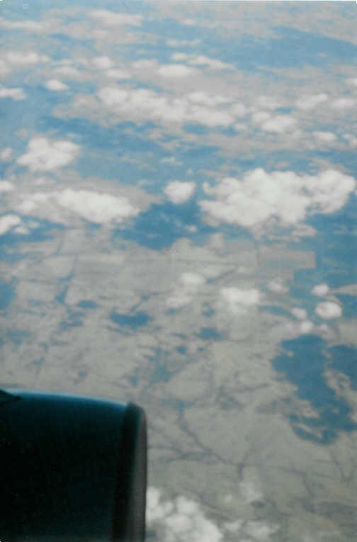 Blick aus dem Flugzeug: Wolken ber Australien