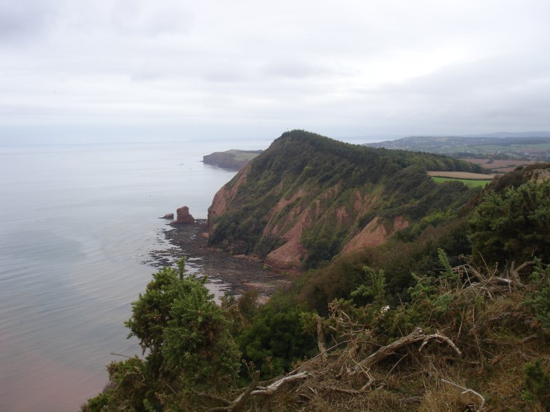 Blick von einem Aussichtspunkt nahe Sidmouth in westliche Richtung; 5.10.09