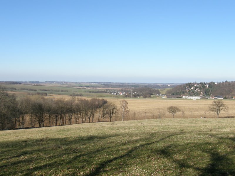 Blick von Euba nach Niederwiesa 24.02.2008