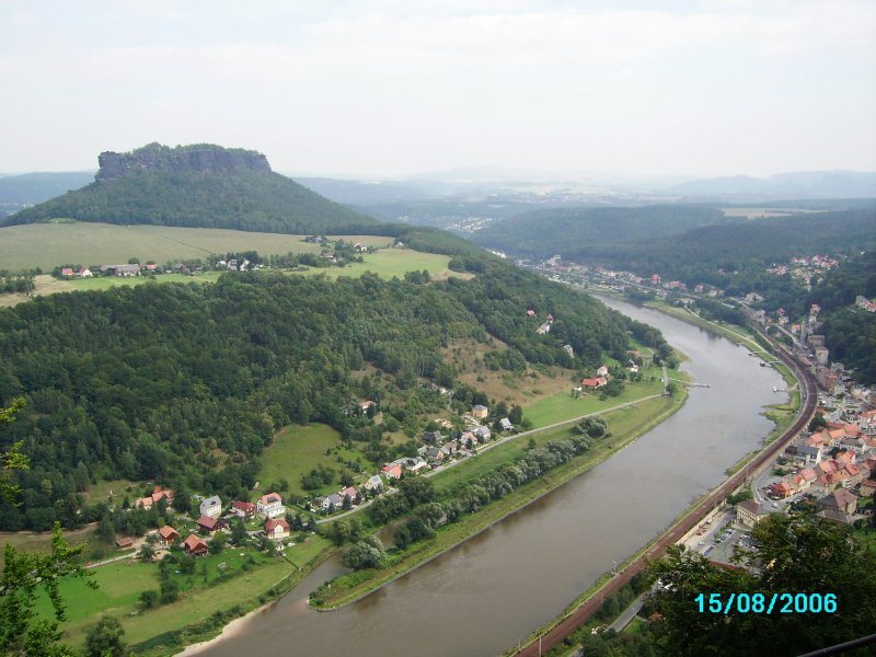 Blick von der Festung Königstein zum Lilienstein
