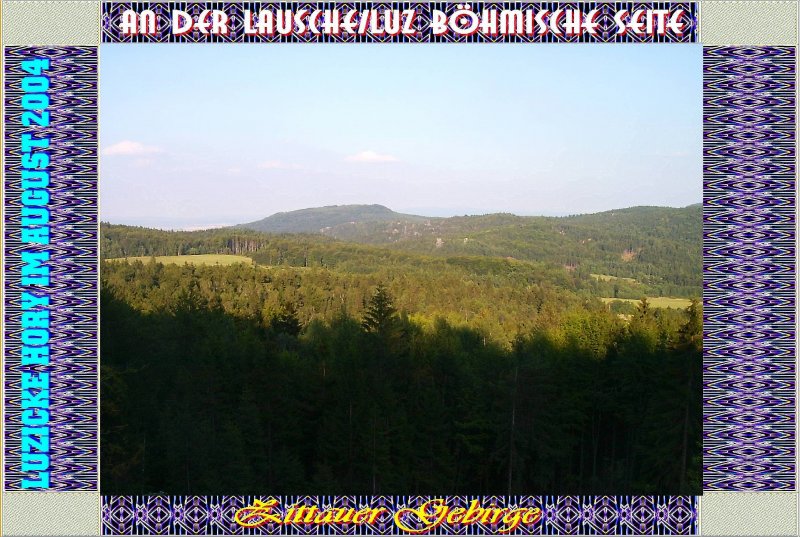 Blick vom Hang der Lausche zum Jonsberg, Zittauer Gebirge 2004