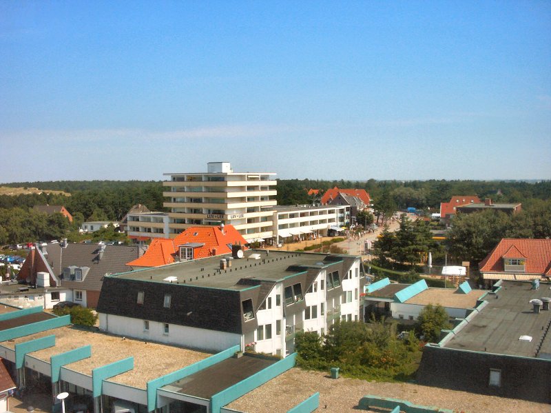 Blick vom Hotel Assambador auf St. Peter-Ording, OT Bad - Sommer 2003