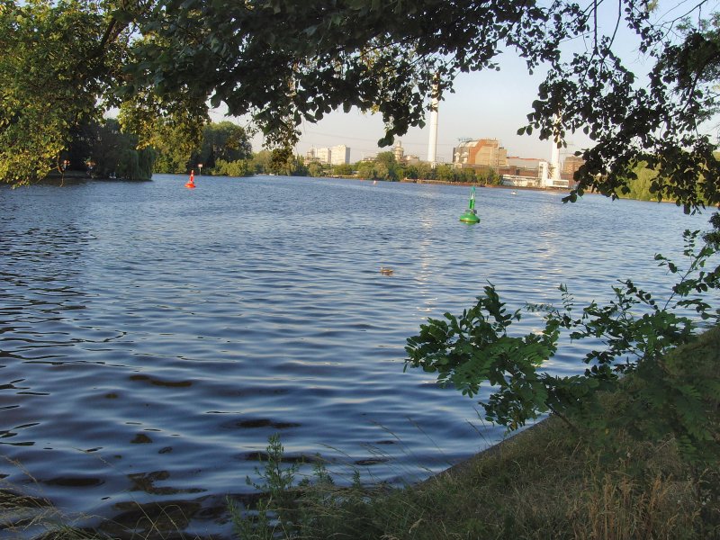 Blick von der INSEL auf das andere Spreeufer
Juli 2008