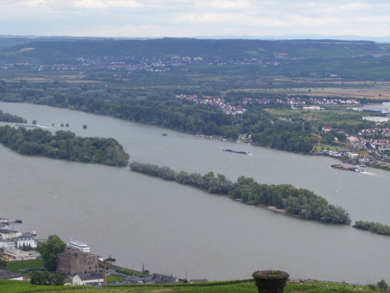 Blick vom Niederwalddenkmal auf Bingen-Kempten. 24.07.2007